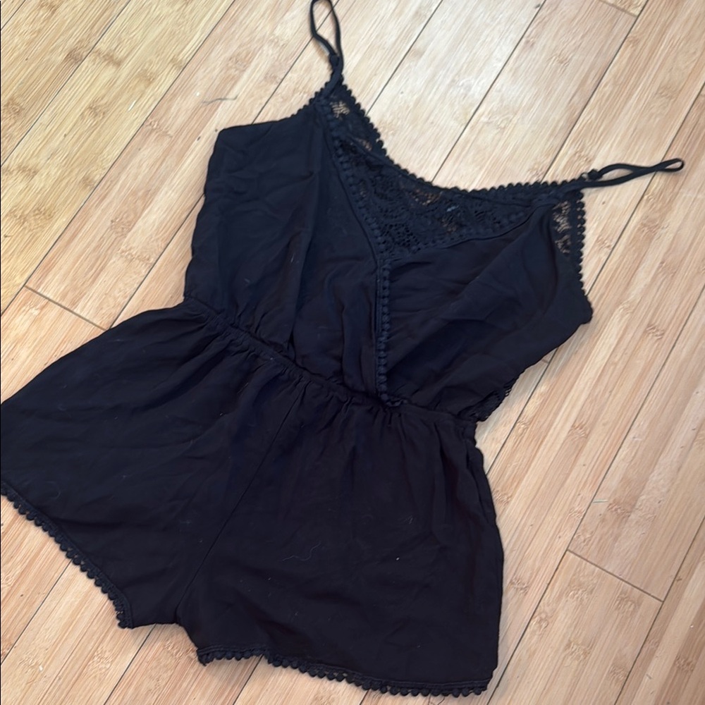 Ambiance Black Lace Detail Top